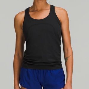 lululemon black swiftly tech tank top. never worn. black